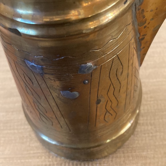 Antique Brass Arabic Turkish Dallas Coffee Pot Decor - Picture 6 of 8